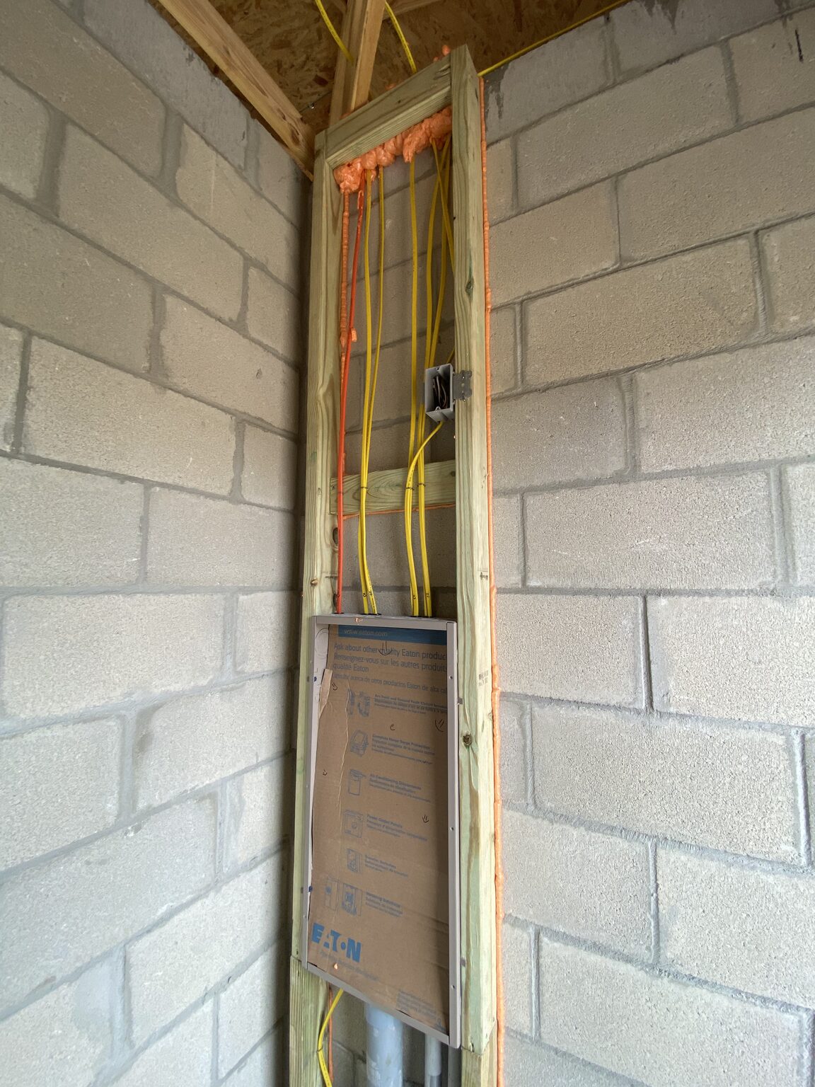 Commercial remodel electrical work from a February 2026 visit.